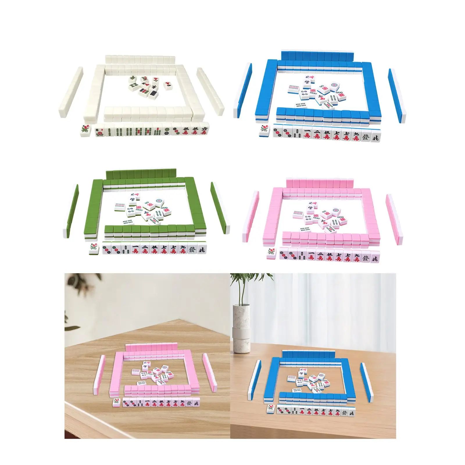 144 Плитка Мини-набор Маджонга Китайская Версия Портативная Игра Для Путешествий