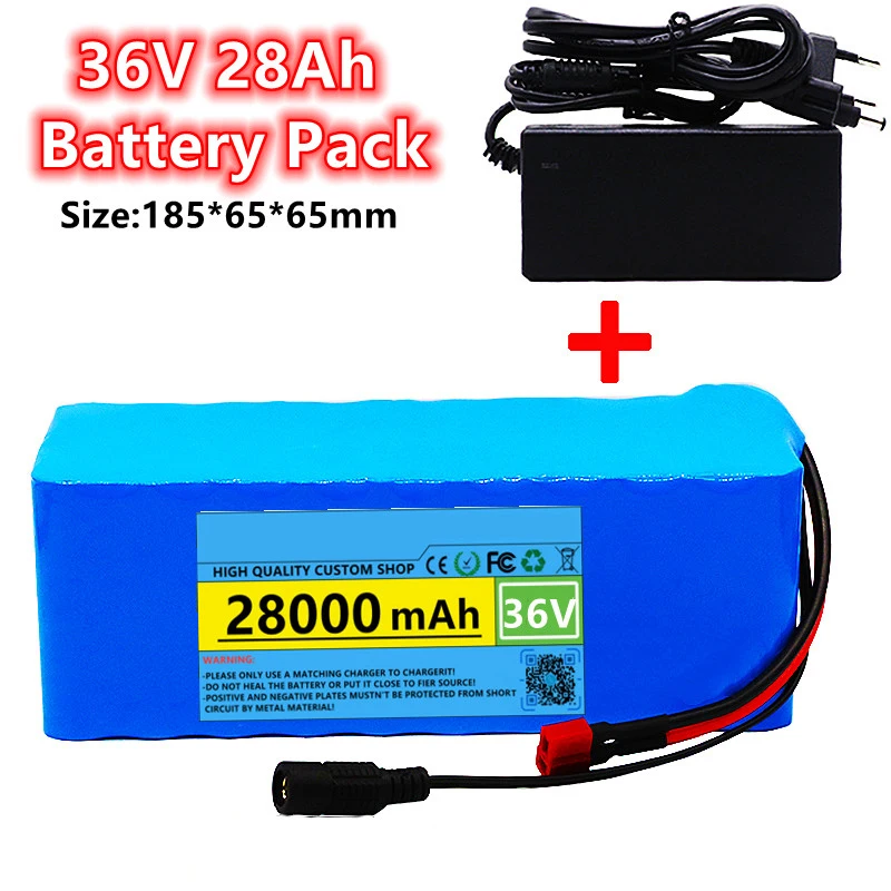 

36v lithium ion battery 37v 28Ah 1000w 10S3P Li ion Batteries Packs For 42v E-bike Electric bicycle Scooter with BMS + Charger