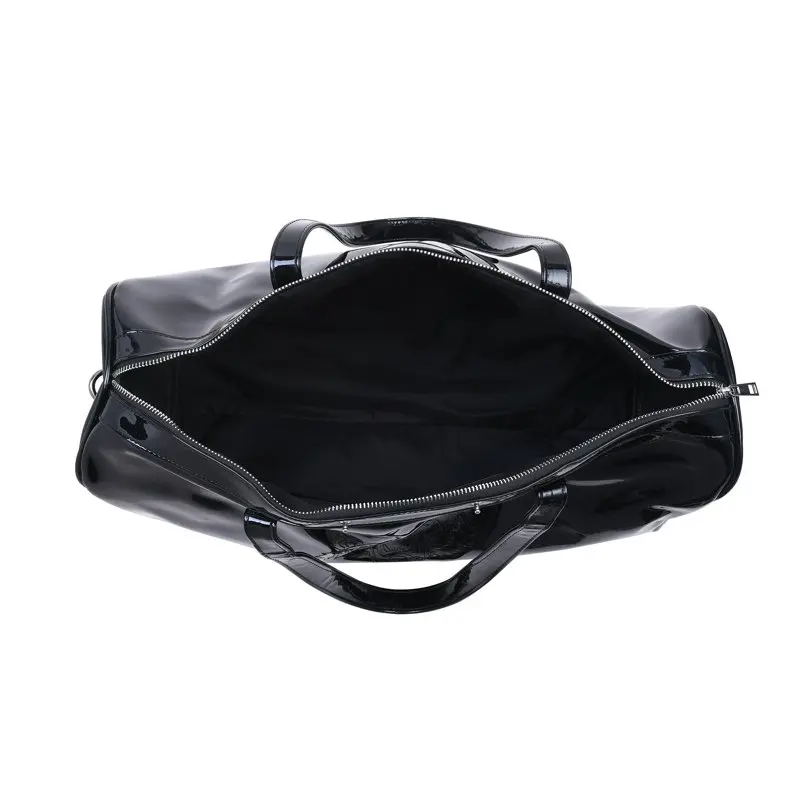 Luxury Women's Shinny Leather PVC Weekender Travel Duffel Bag