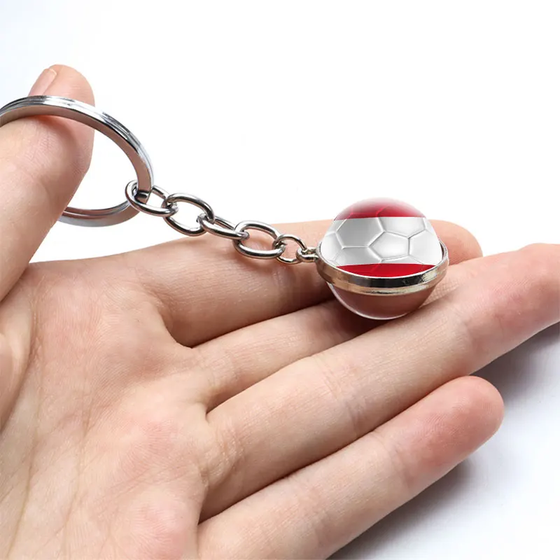 Футбольный флаг мира флаги футбола брелок двухсторонний стеклянный шар подвеска