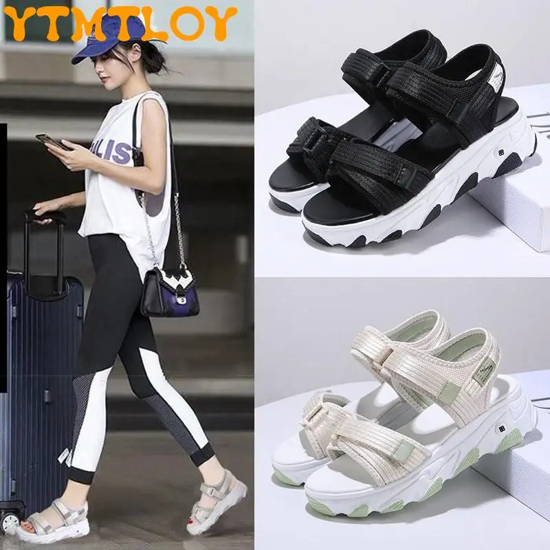 

Wedge Heel Sandals Female Fairy Wind 2022 New Summer Net Red Sports Wild Thick Bottom Sponge Cake Daddy Shoes Ins Tide Crocse