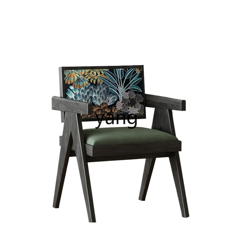 CXL обеденный стул для дома Чандигарх в ретро стиле спинка из массива дерева