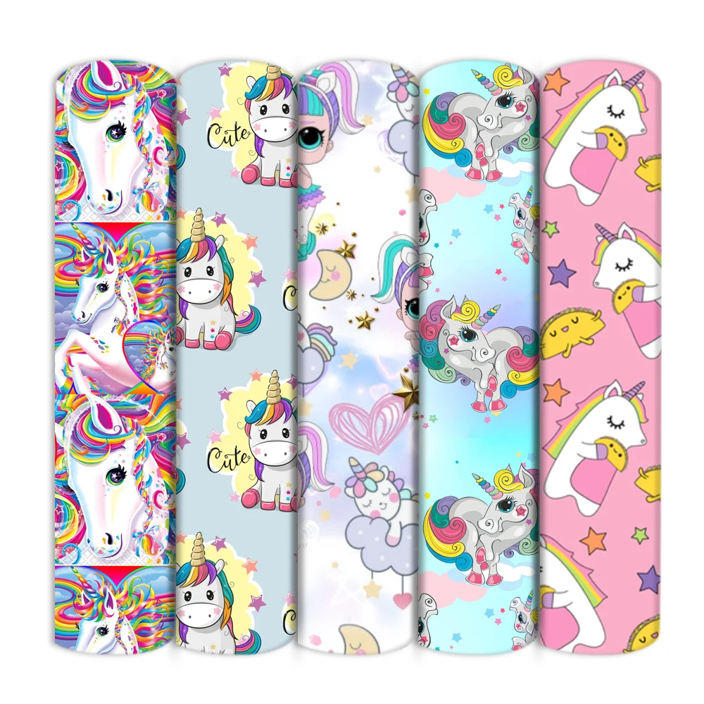 Единорог Ткань Полиэстер Хлопковая подкладка Пончики Леденцы Торт Кошка для шитья Хобби Платье Пэчворк Ручной работы c22645.