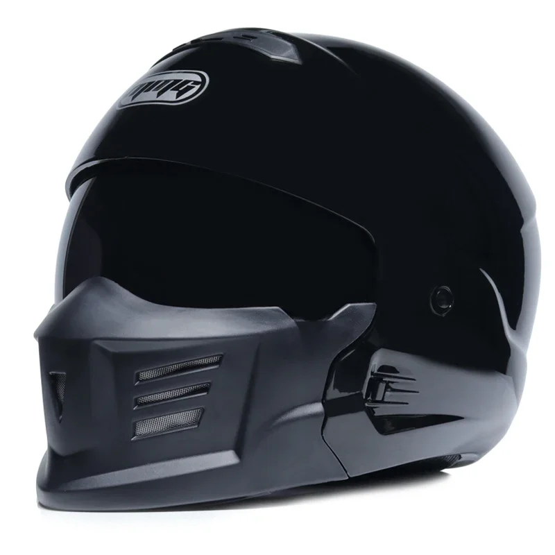 

Retro Motorcycle Scorpion Helmet Locomotive Personality Combination Full-helmet Composite Half Helmet DOT fa