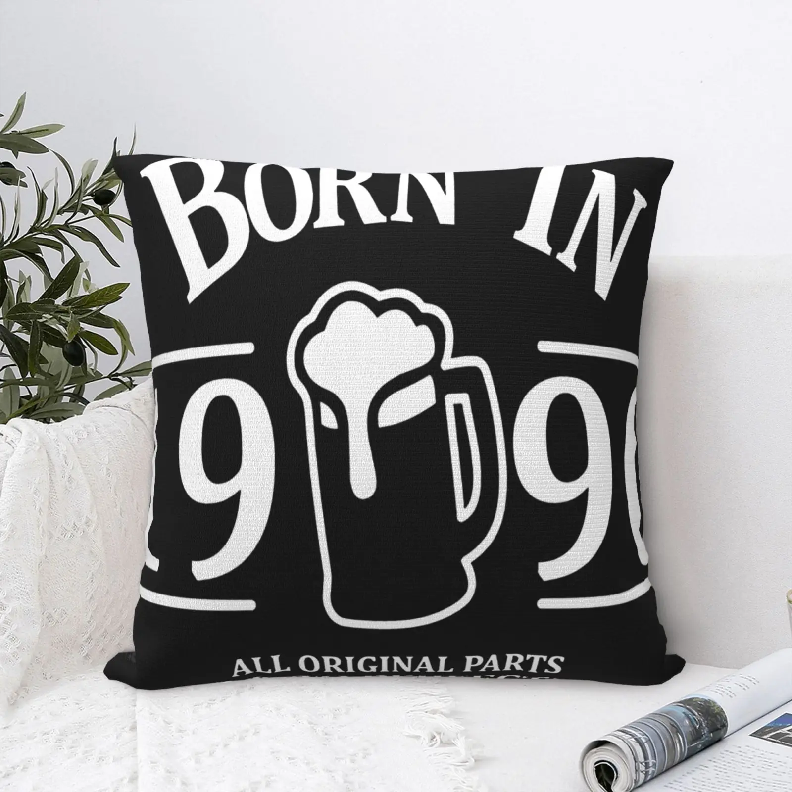 

Наволочка для подушки Born In 1990 пиво-бокал 31St, большие декоративные подушки для дивана, декоративные подушки для кровати, летняя Подушка для с...