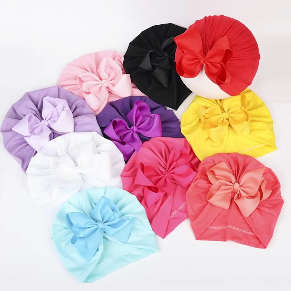 

Newborn Cap Beauty Long Lasting Stylish Layout Props Bowknot Design Newborn Hat for Outdoor Baby Hat Baby Beanie