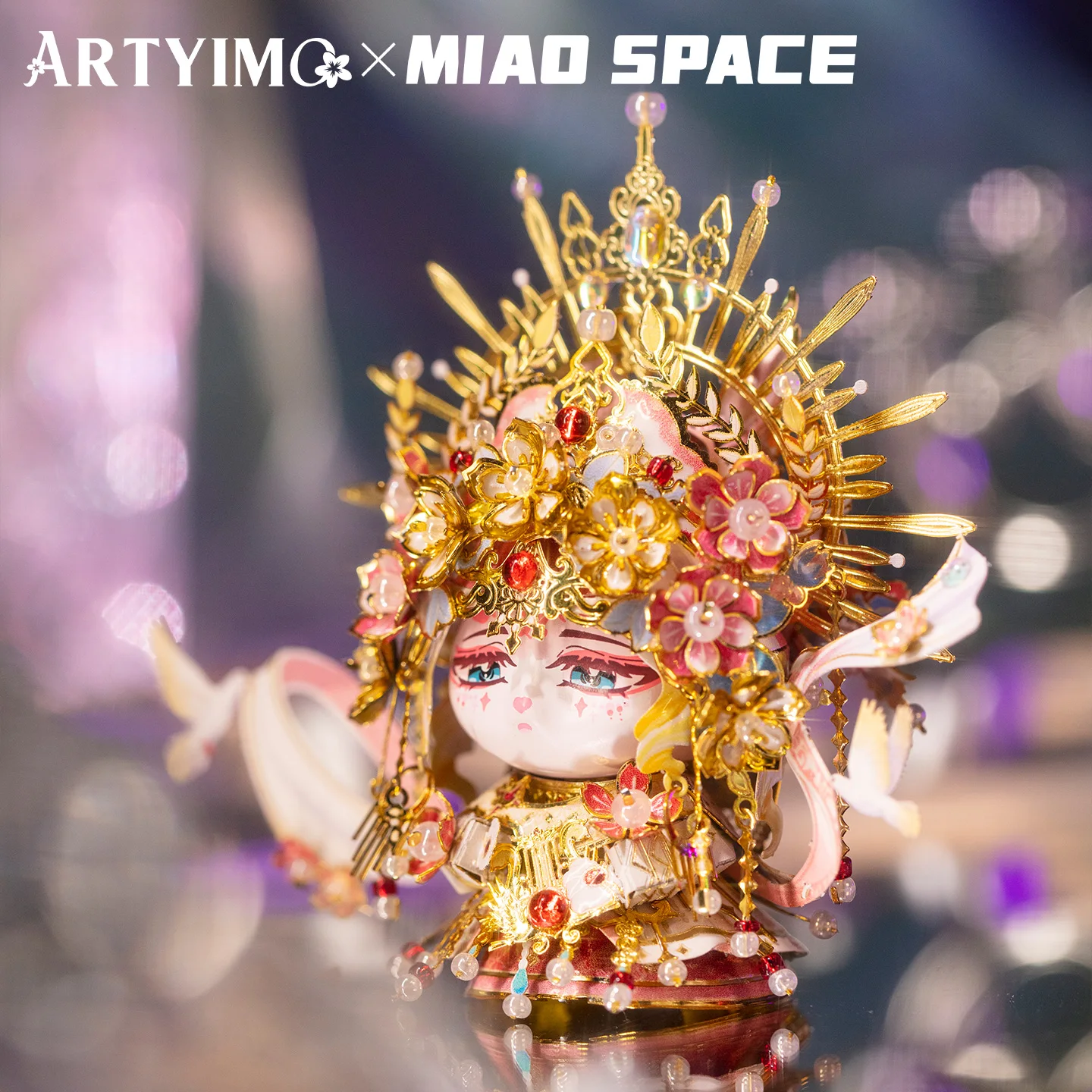 Фото ARTYIMO Venus MIAO 3D металлическая головоломка, набор для самостоятельной сборки, головоломка-тестер на логику, украшение для стола, подарок на Рождество, Хэллоуин, день рождения, коллекционный предмет №3