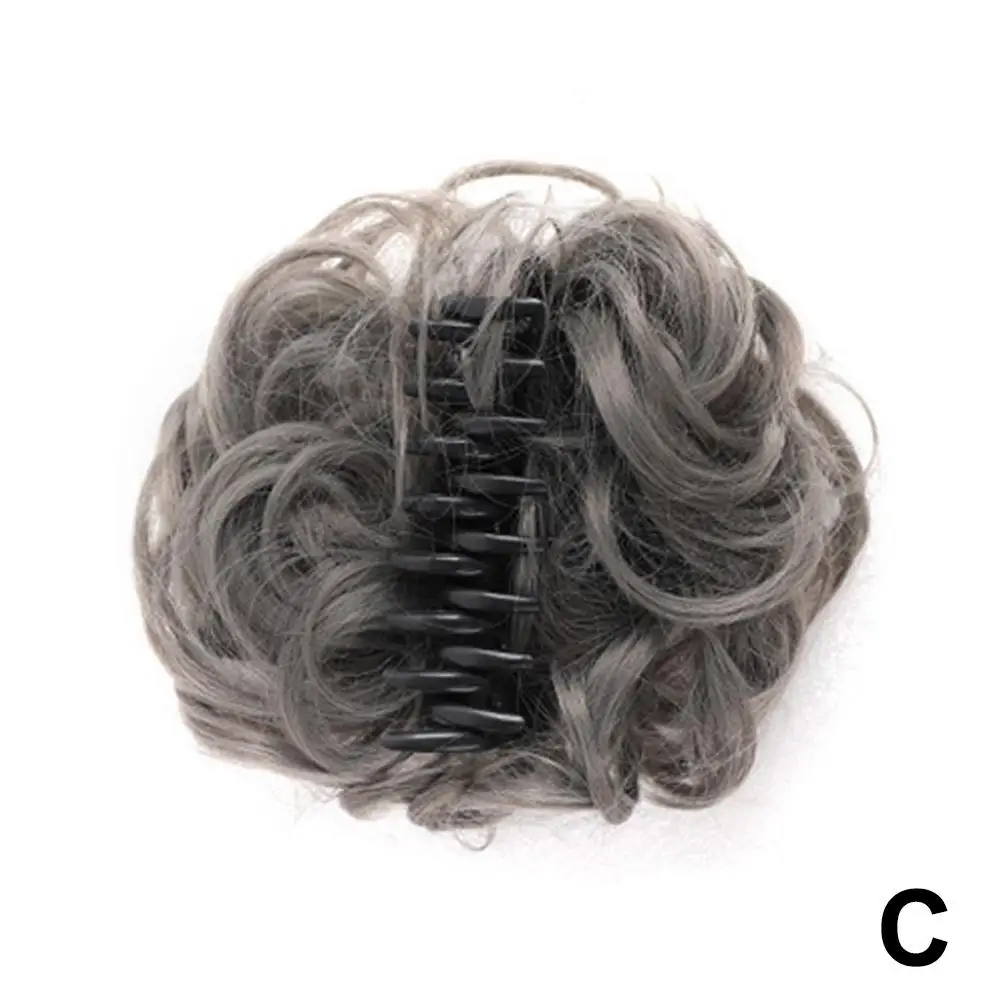 Зажим для булочки синтетический шиньон парик вьющиеся волны пончик