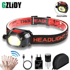 Налобный фонарь XPG светодиодный, 7 режимов, зарядка по USB