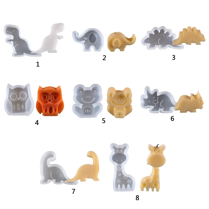 

DIY Silicone Candle Resin Mold Tablets Molds Scented Candle Ornaments Lovely Animal Epoxy Casting Molds Craft