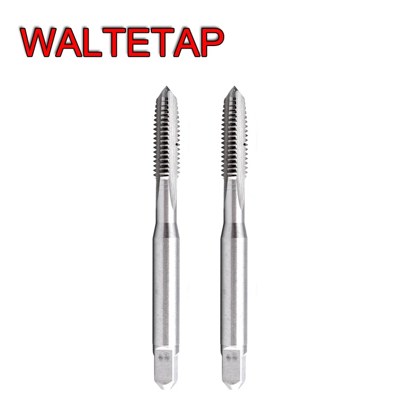 WALTETAP 10PCS HSS-E Hand Tap UNC 2-56 4-40 6-32 8-32 10-24 1/4-20 Screw Thread Straight Groove Taps