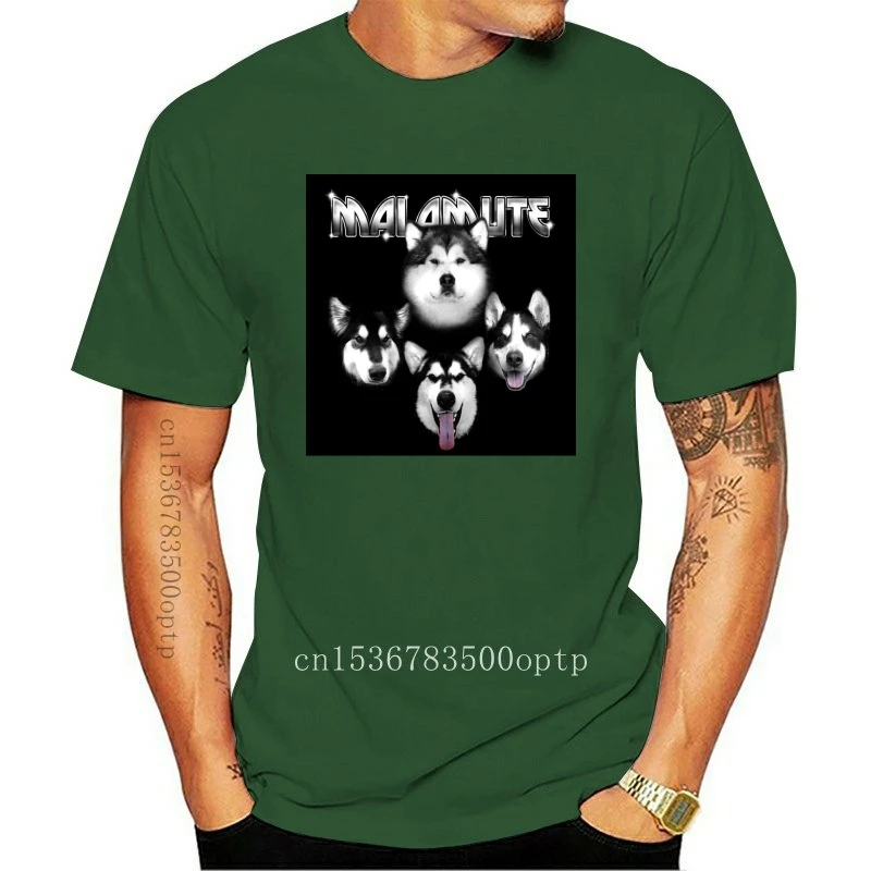 

Camiseta de perro de broma para hombres, cartel de Rock de Husky Siberiano, divertida, camiseta