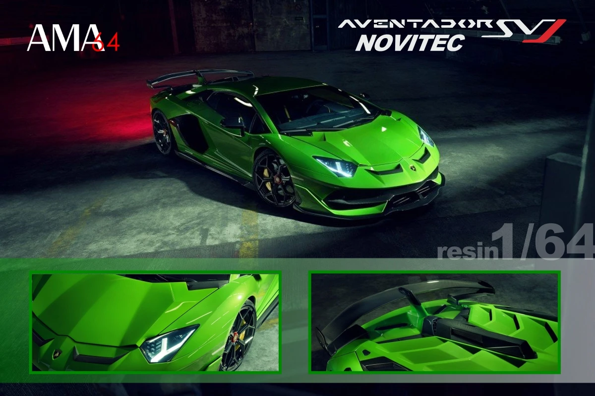 

Presale On December AMA64 1:64 Aventador SVJ LP770-4 Resin Diecast Car Model