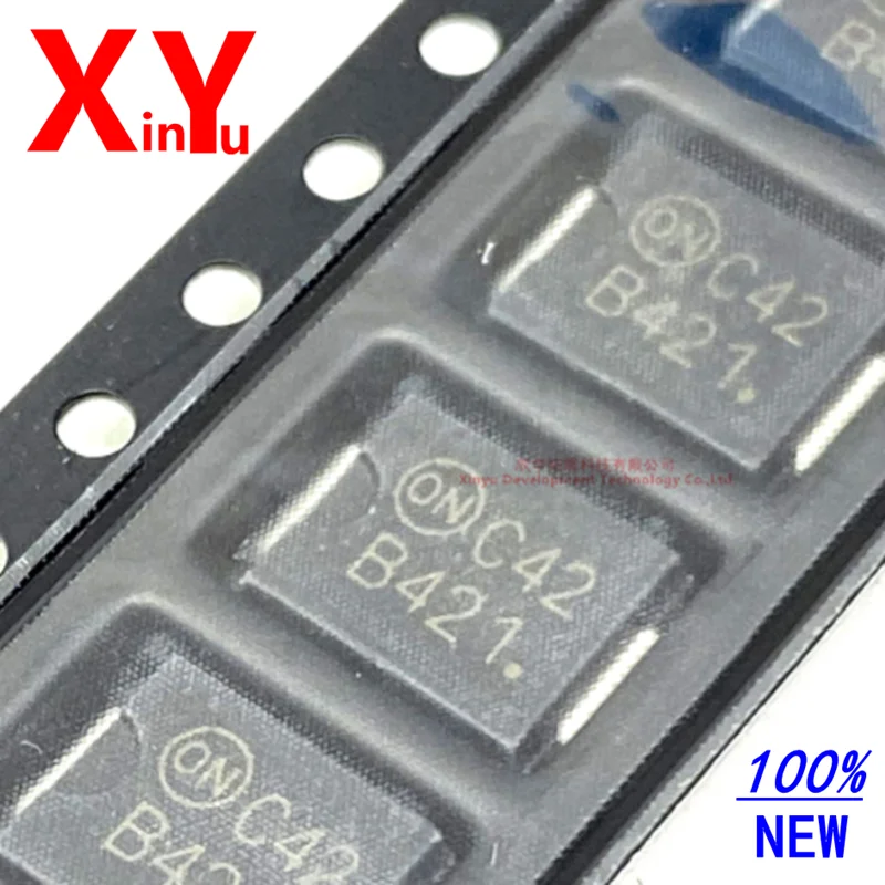 

100% Original New 10PCS NRVBS4201T3G B421 200V 4A SMC