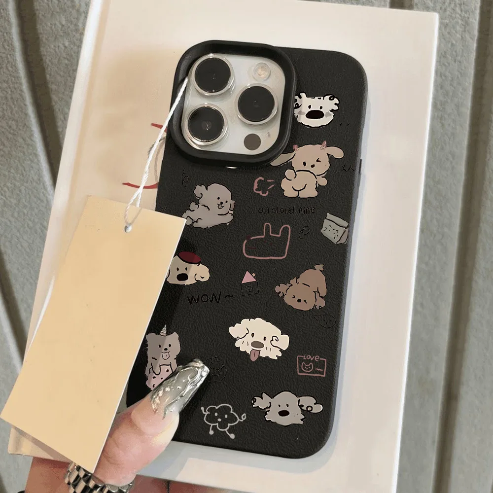 Чехол для телефона с милыми мультяшными собаками и животными iPhone 16 Pro чехол 15 14 11 12
