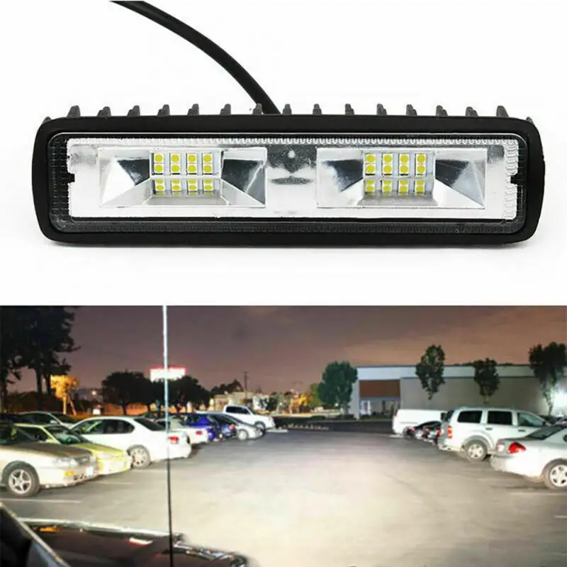

48W 16 LED Car Work Light High Bright Spotlight Offroad Automobile Truck Driving Fog Headlights DRL Driving Aluminum Lamp 12/24V