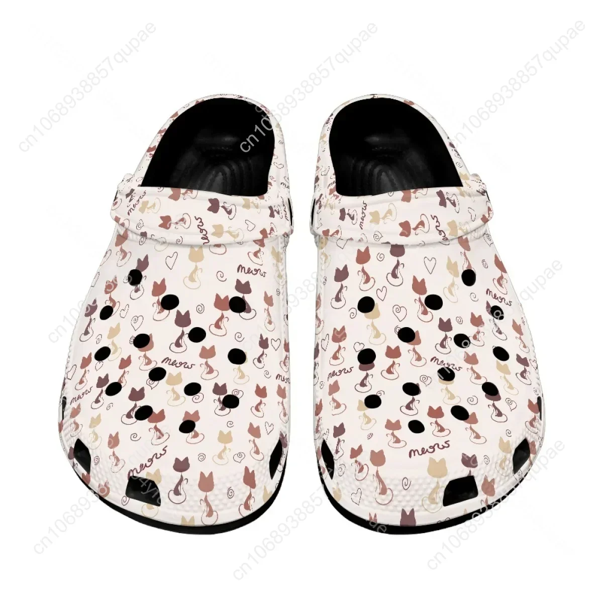 Новинка 2023 летняя нескользящая садовая обувь с рисунком кота-головоломки