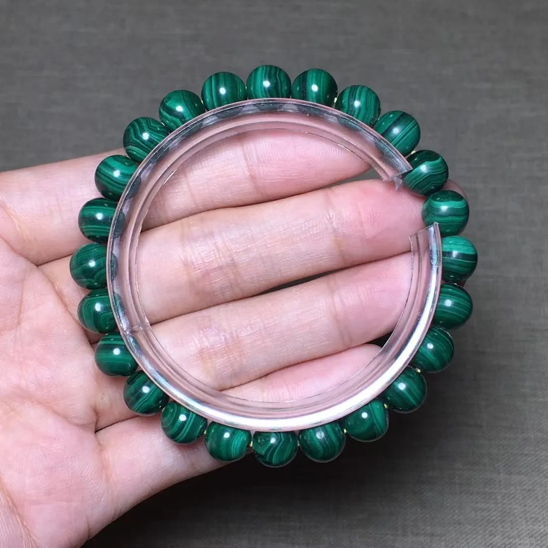 

8mm Natural Green Malachite Bracelet For Women Men Wealth Healing Gift Beauty Crystal Energy Beads Stone Strands Jewelry AAAAA