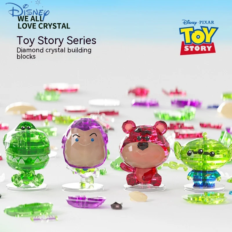 

Disney Toy Story Crystal Building Blocks Three-dimensional Assembled Adult Toys Strawberry Bear Buzz Lightyear Anime Figure Gift