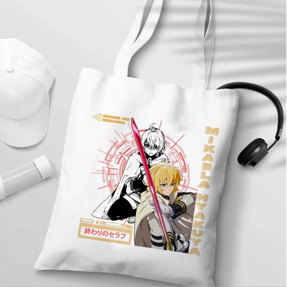 

seraph of the end shopping cotton grocery bolsa shopper jute handbag bag boodschappentas bolsa compra string bolsas ecologicas