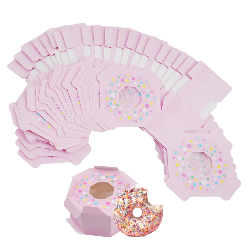 

Add Some Sweetness to Your Celebration with These 20 Donut Candy Boxes - Ideal for Birthdays Weddings or Kid's Parties
