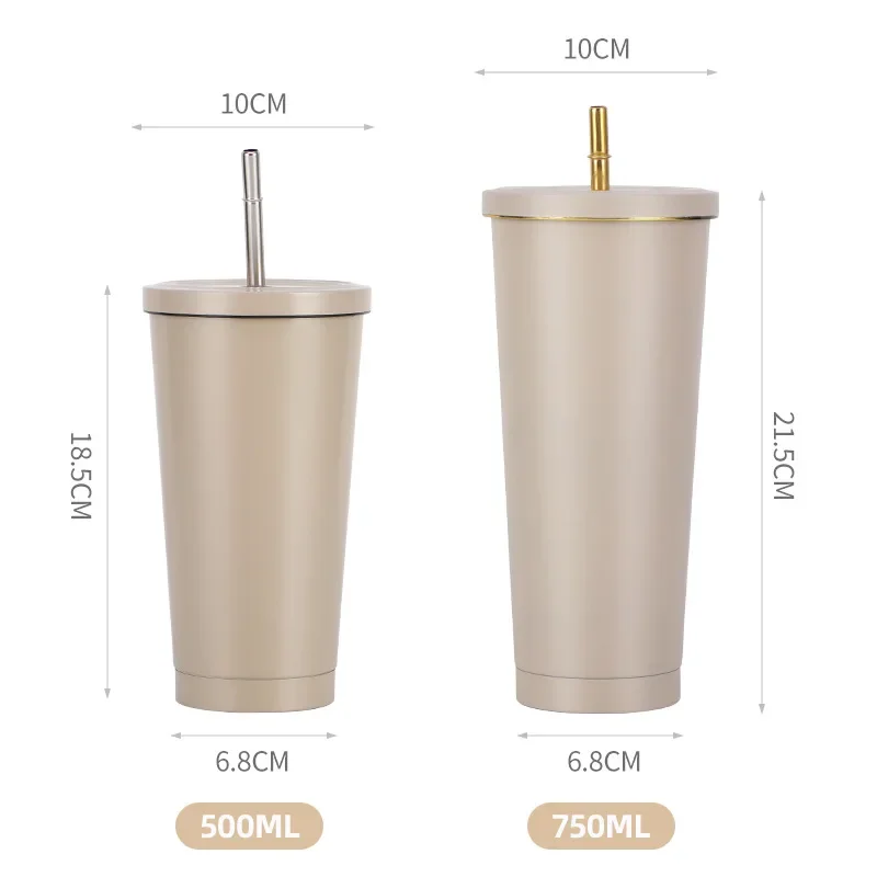 

Кружка-соломка из нержавеющей стали, 500/750 мл