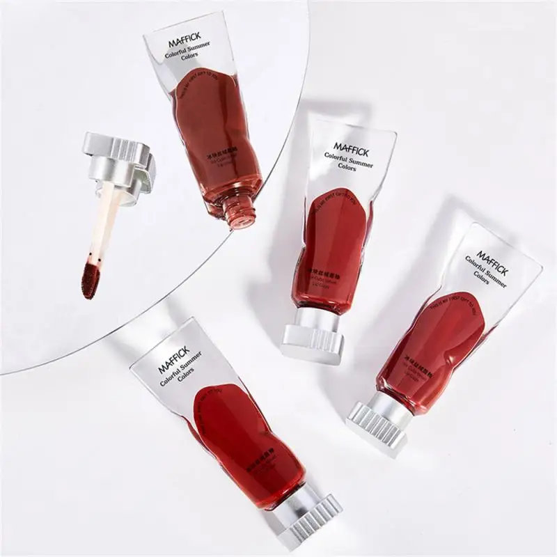 

Transparent Pigment Lip Mud Velvet Lip Glaze Matte Lipstick Non-stick Cup Lip Gloss Caramel Red Brown Lasting Lip Tint Cosmetics