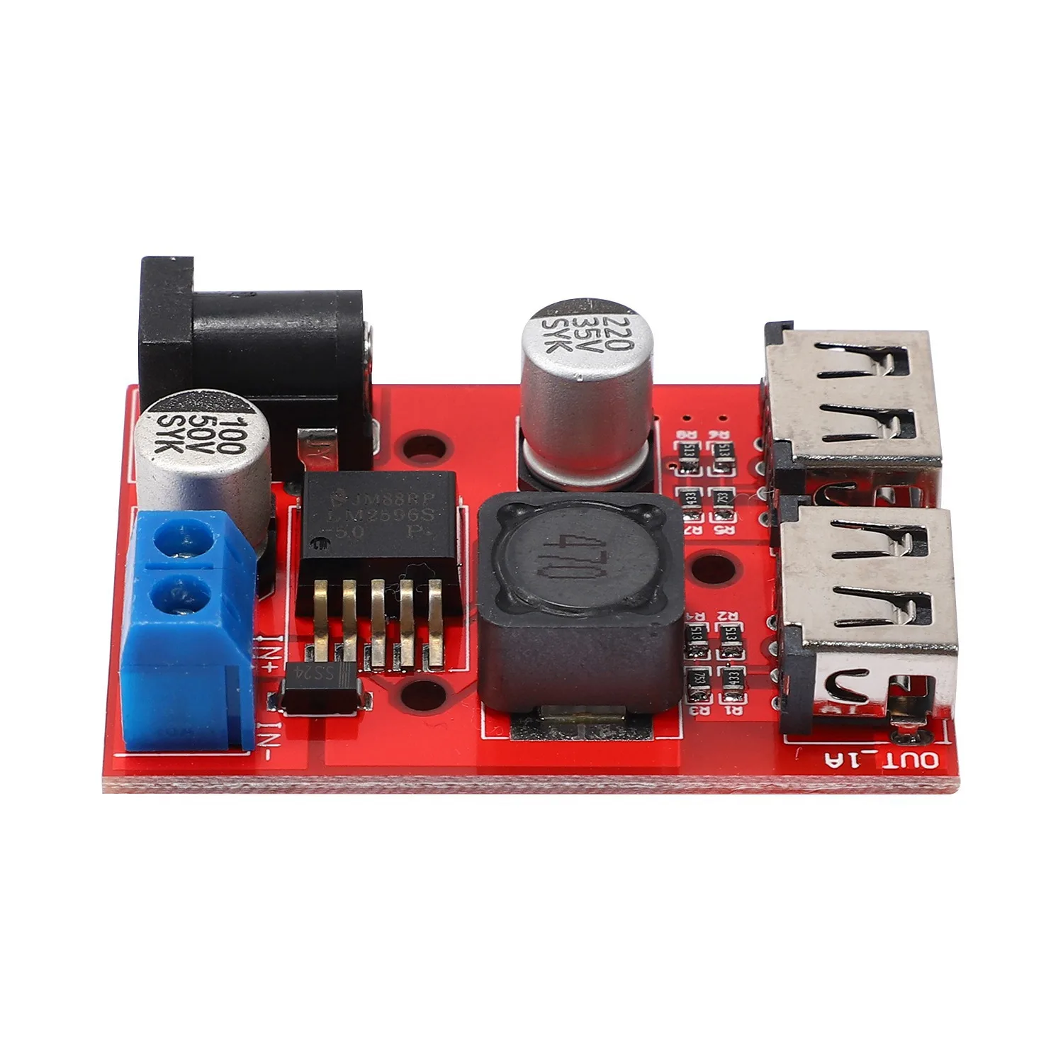 LM2596 LM2596S Dual USB DC-DC 9 В 12 24 36 до 5 3A Понижающий понижающий преобразователь