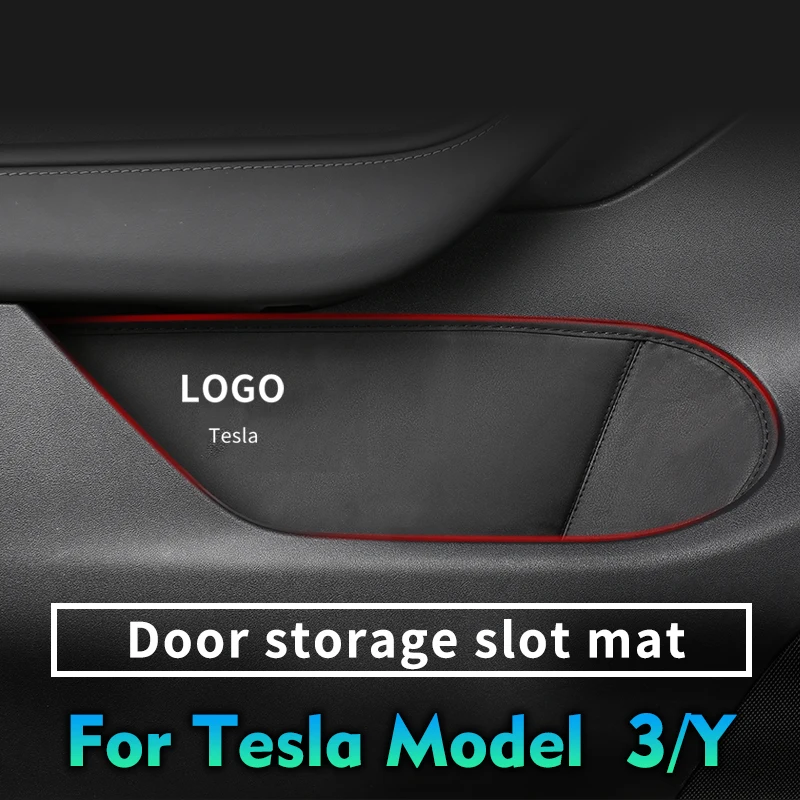 

Suitable for Tesla Model3 Model Y door storage bag Tesla door storage slot pad interior accessories modification