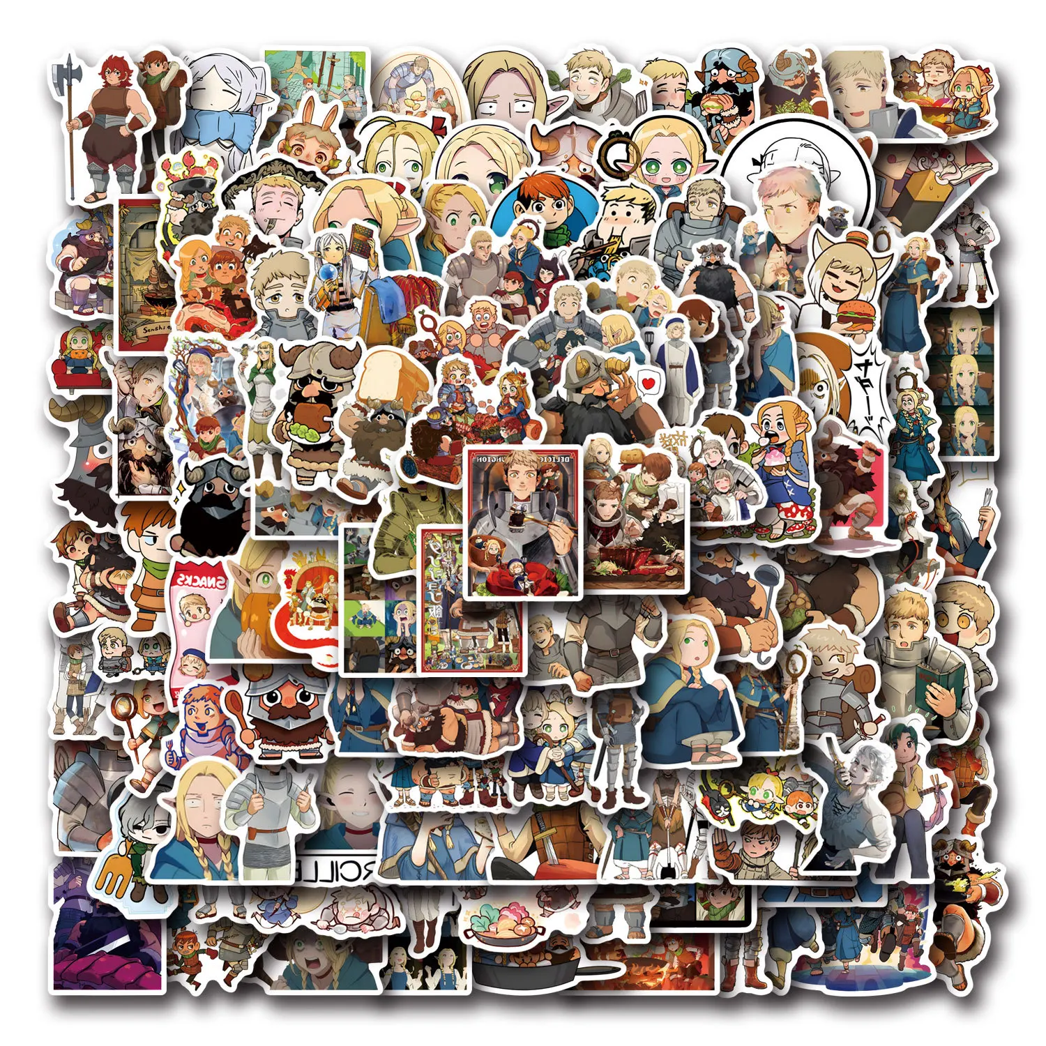 Наклейки с изображением вкусных в подземелье 10/30/55/110 шт.