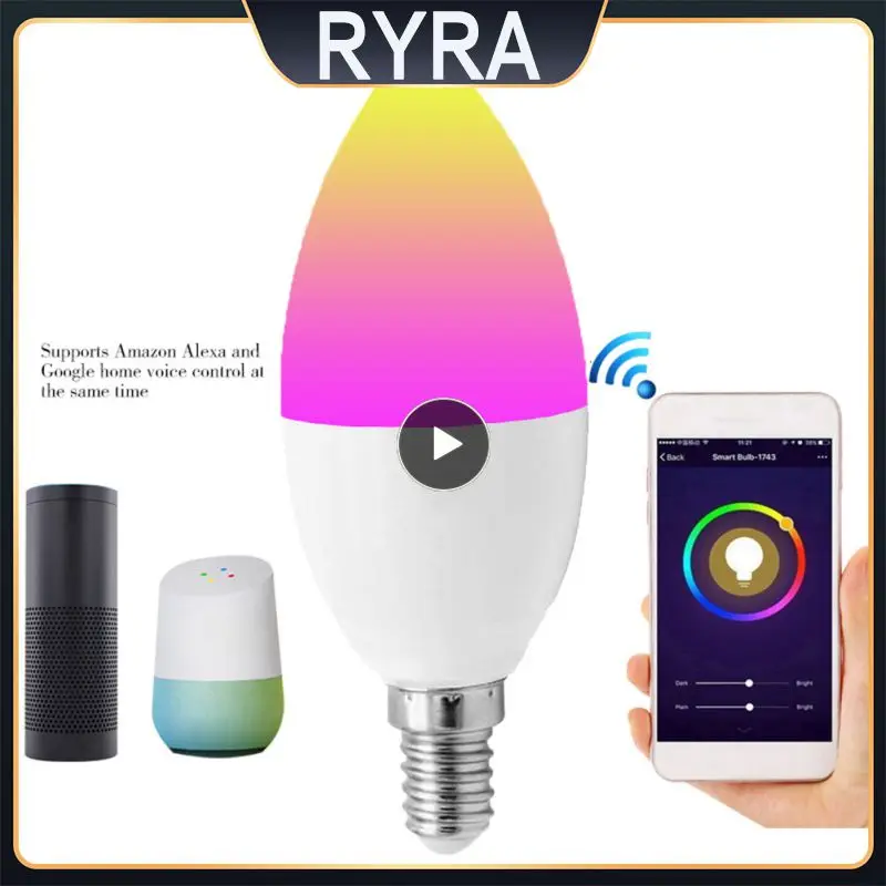 

Smart Home Led Bulb Zigbee 3.0 Rgbcw Smart Candle Bulb Works With Alexa Google Home E12 E14 Voice Control 5w Tuya