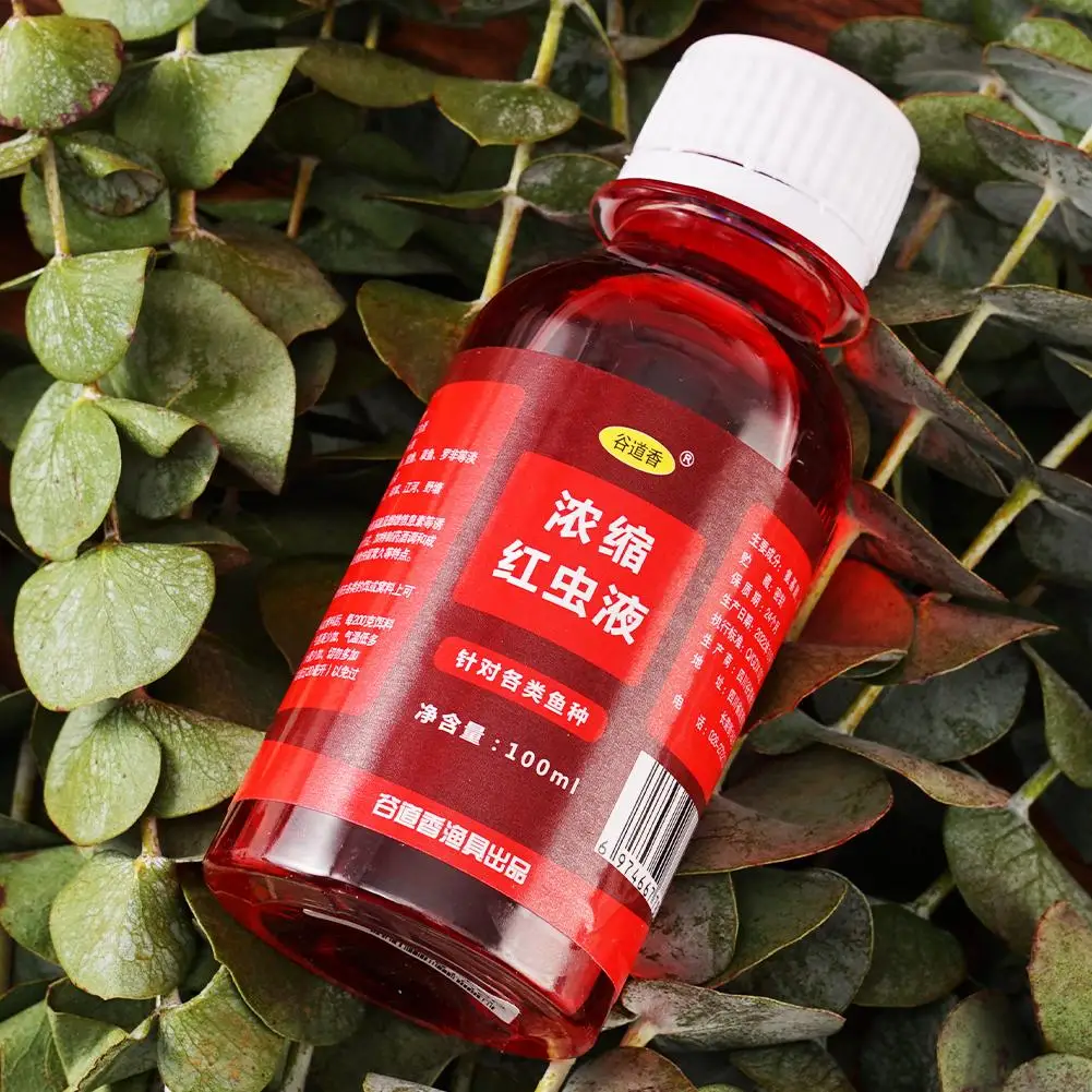 

100ml High Concentration Fishbait For Trout Cod Carp Bass Strong Fish Attractant Concentrated Red Worm Liquid Fish Bait Add N6s5
