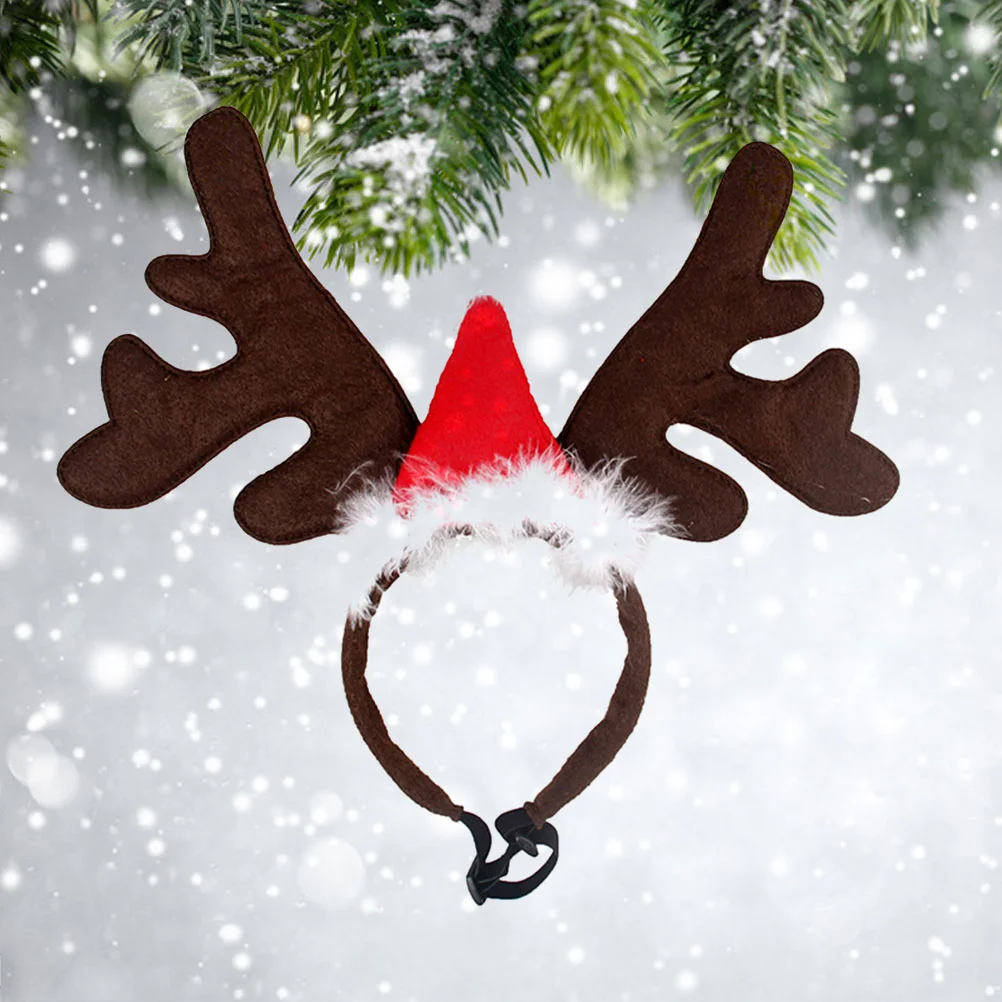 

Dog Christmas Pet Headbandhead Hoop Decor Hatheadwear Costumes Headbands Dogs Cat Reindeer Antlers Costume Puppy Kitten Christma