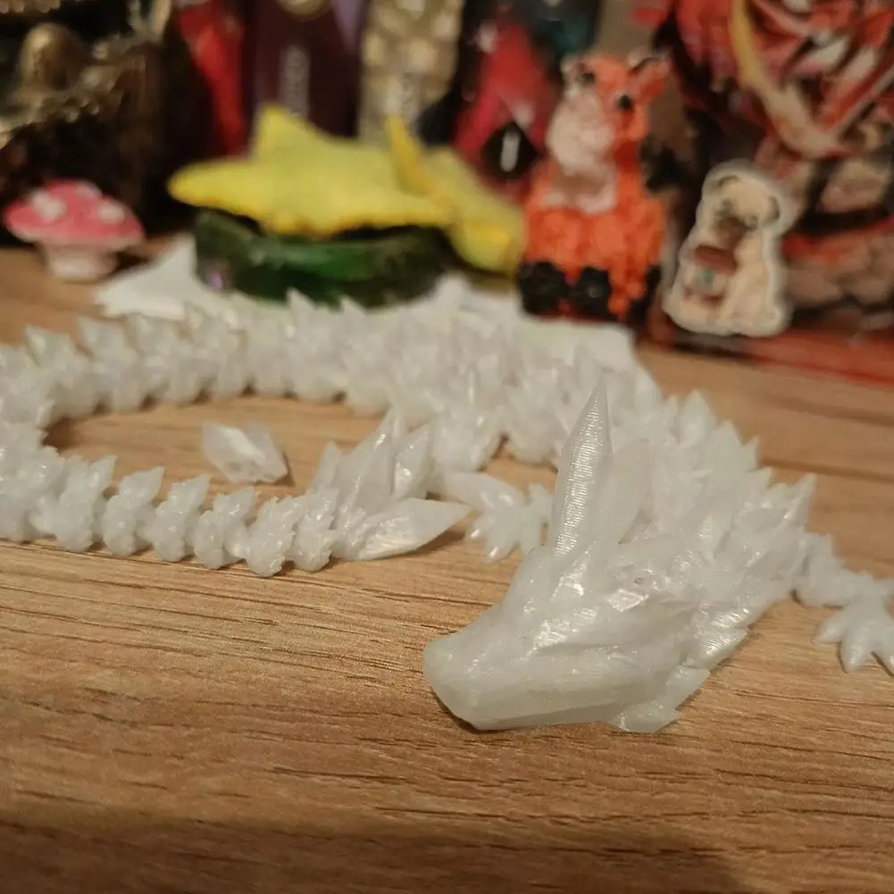 Крутой светящийся дракон креативные игрушки 3D печатный шарнир подвижные