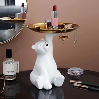 modern bear sculpture storage box decoration trays home decor accessories modern living room decor christmas decorations gifts