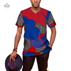 Мужская хлопковая рубашка с коротким рукавом, в африканском стиле