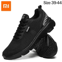 xiaomi men running shoes sports sneakers mesh breathable fashion walking shoes sneakers black casual shoes athletic shoes 39 44