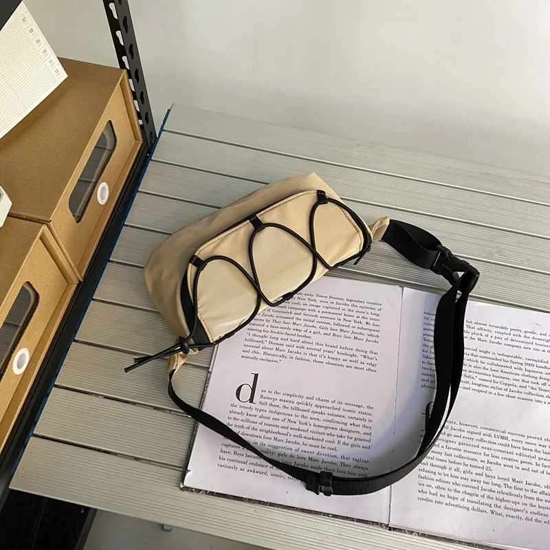 2022 Fashion Small chest bag for men Trend White men's shoulder bag Nylon Cross bag men Casual Sports Running Phone Waist pack