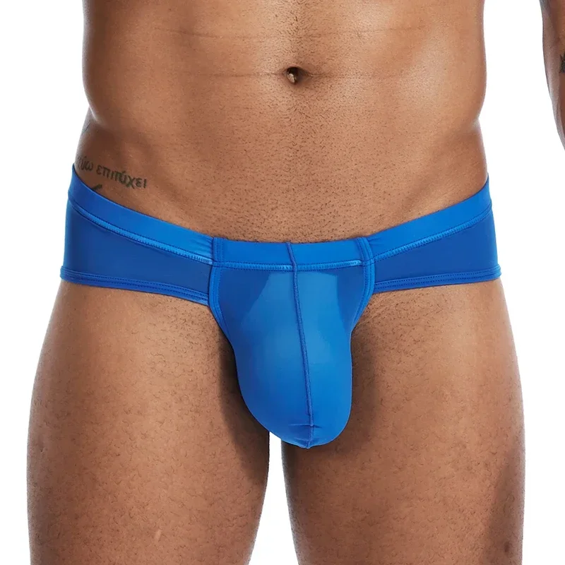 Мужские сексуальные эластичные трусы с низкой посадкой U-образная выпуклая сумка