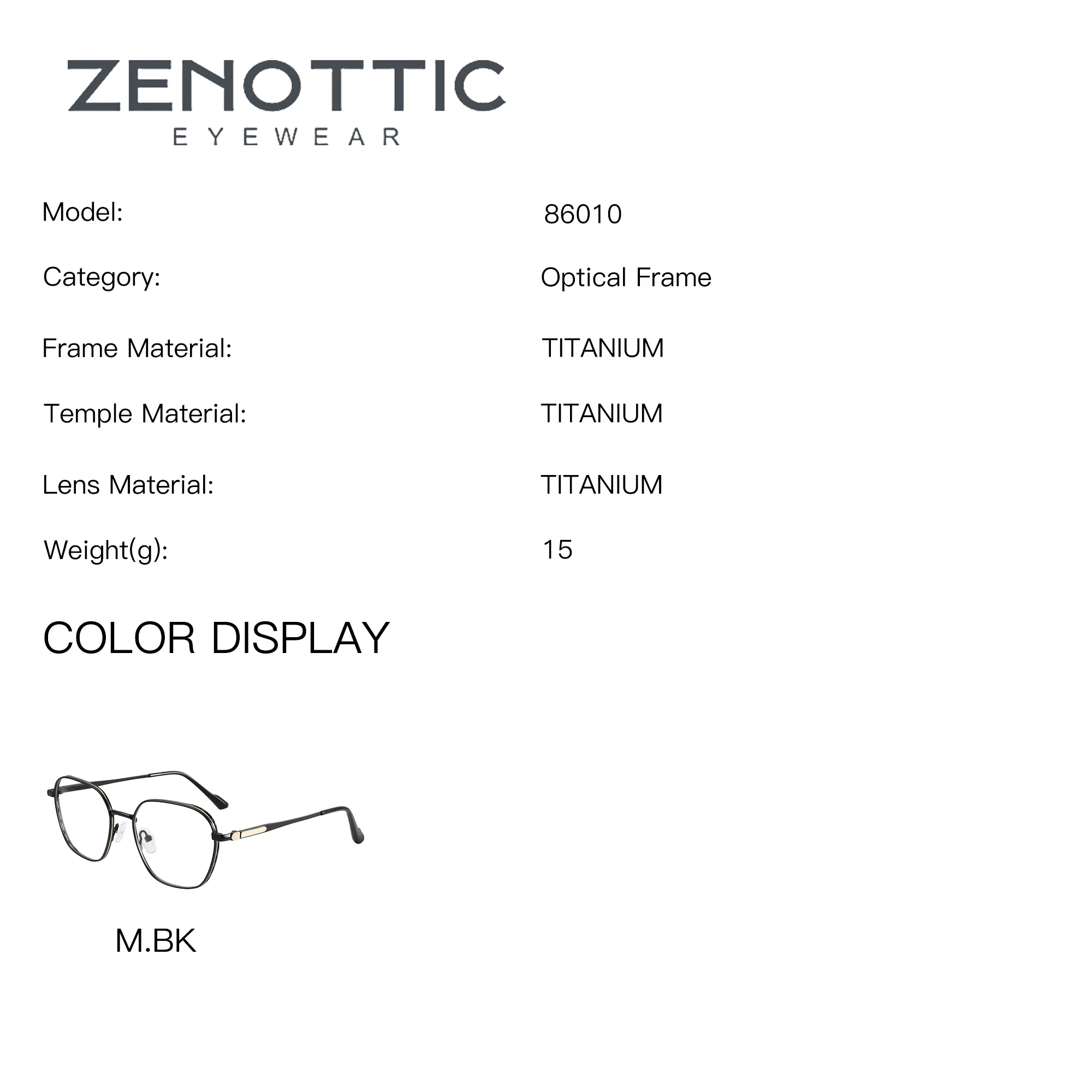 Фото Очки ZENOTTIC M размера из титана для женщин и мужчин, фотохромные, для коррекции близорукости, с защитой от синего света. №4