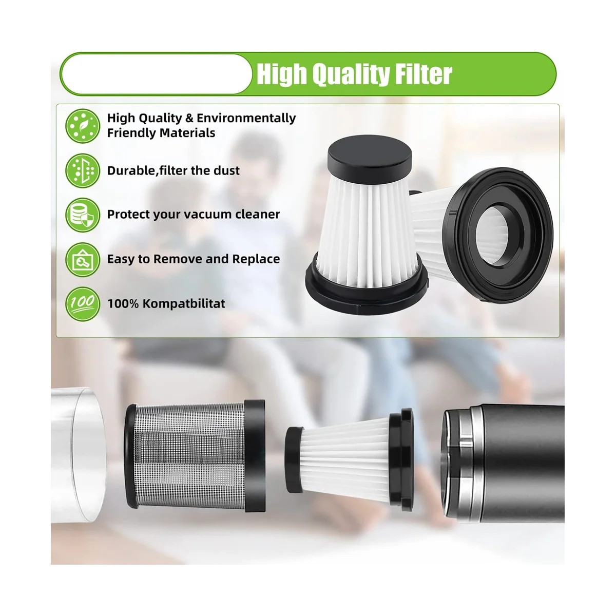 HEPA-фильтр для K12 K12Pro K13 Genius Invictus .0 X7 2 0 Ручной пылесос Беспроводная замена