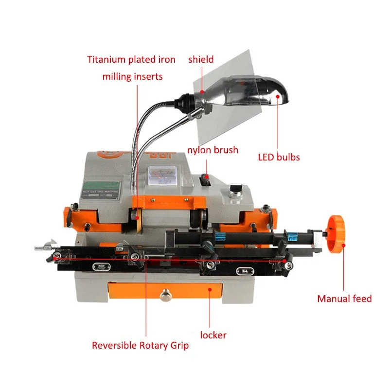 220 В/110 В двуглавый ключ-машина точная машина для копирования ключей ручная