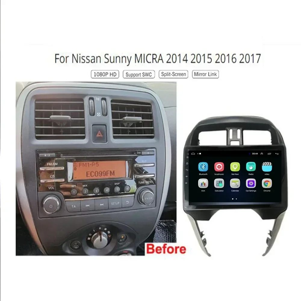 Android 13 для Nissan Sunny MICRA 2014 + автомобильный радиоприемник стерео мультимедийная