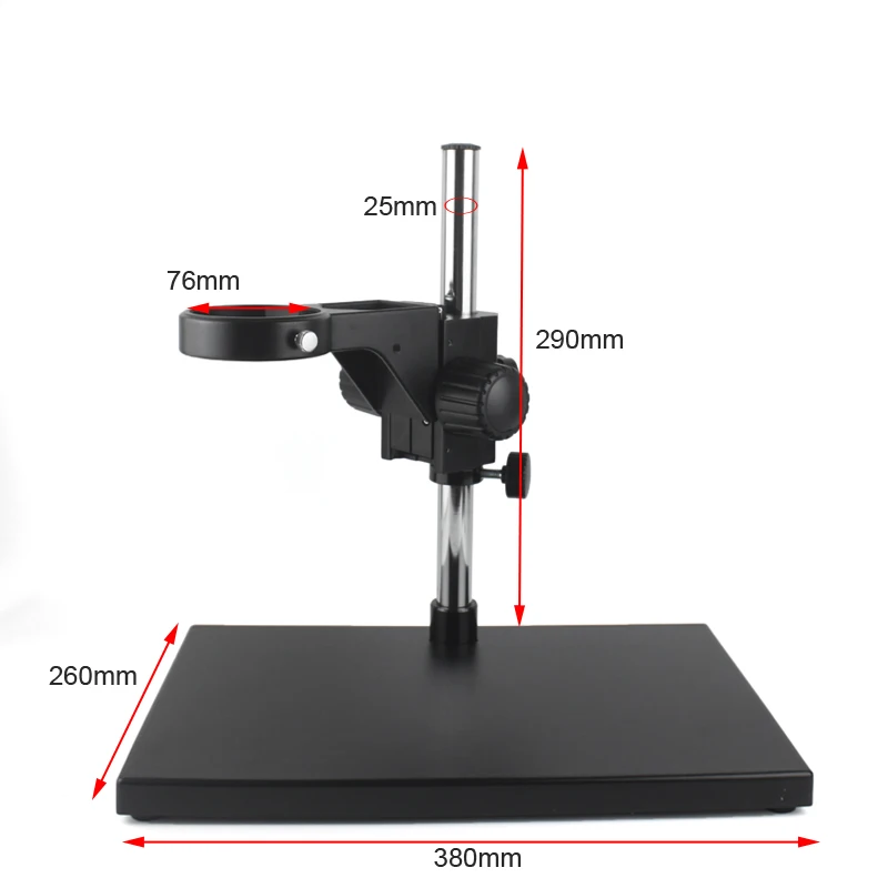 

Large Size Universal Stereo Microscope Table Stand Focusing Rack 76mm Diameter Holder For Binocular Trinocular Microscopio arm