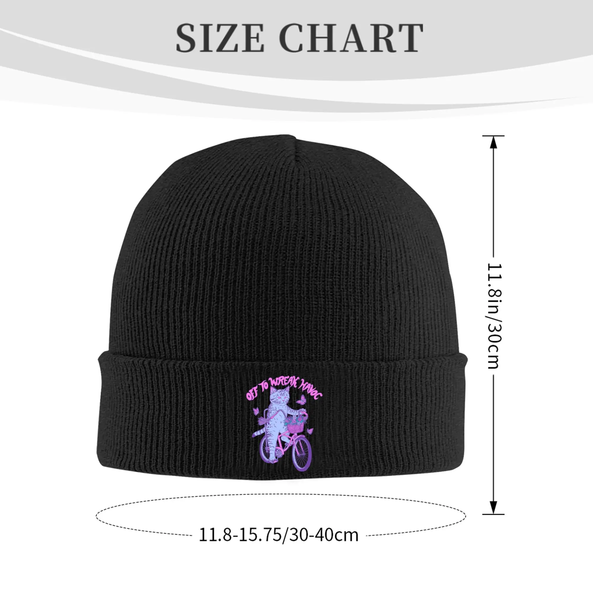 Фото Off To Wreak Havoc, зимние шапки Skullies, теплые осенние вязаные шапки, шапки с капюшоном для женщин и мужчин №3