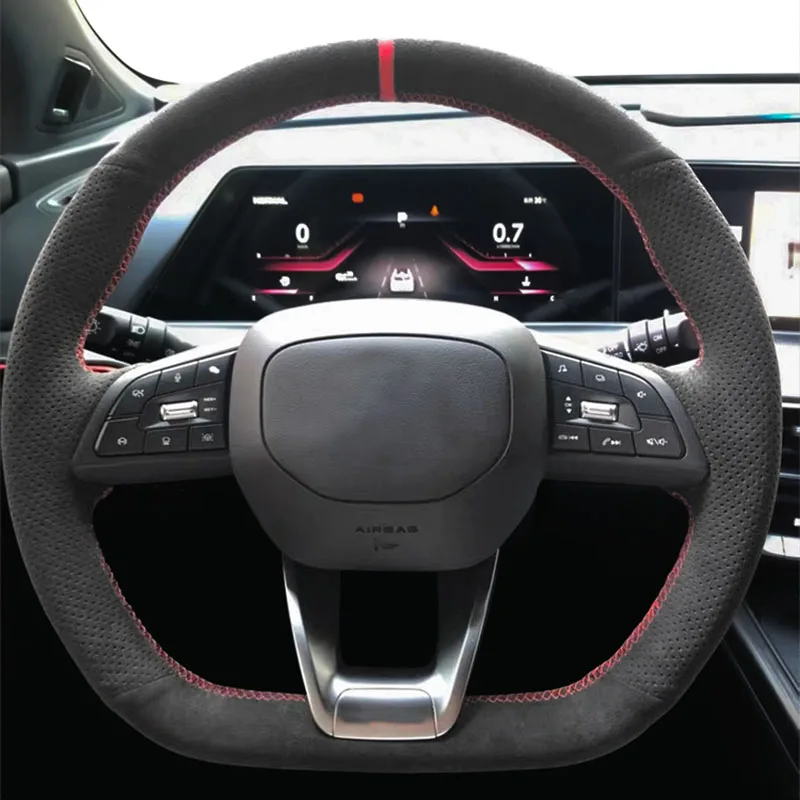 

Premium Suede for Changan CS75 CS55 plus CS35 Car Steering Wheel Cover Interior Accessories Car Steer Wheel Protection Sleeve