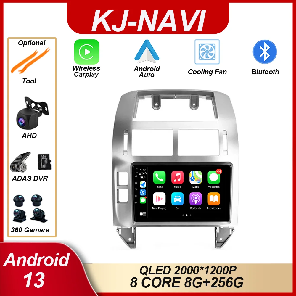 

9 дюймов для Volkswagen Polo Mk4 IV 2001 - 2009 разрешение Carplay Android 13 память радио видео 4G Автомобильный GPS мультимедийный Авторадио