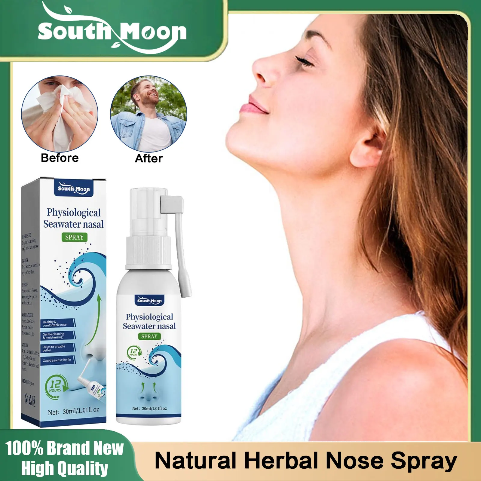 

Natural Herbal Nose Spray Relieve Itchy Runny Nose Sneezing Clear Nasal Congestion Rhinitis Sinusitis Treatment Spray Nose Care