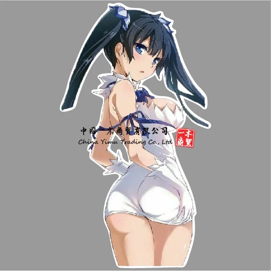 Hestia DanMachi аниме Наклейка на окно автомобиля велосипеда