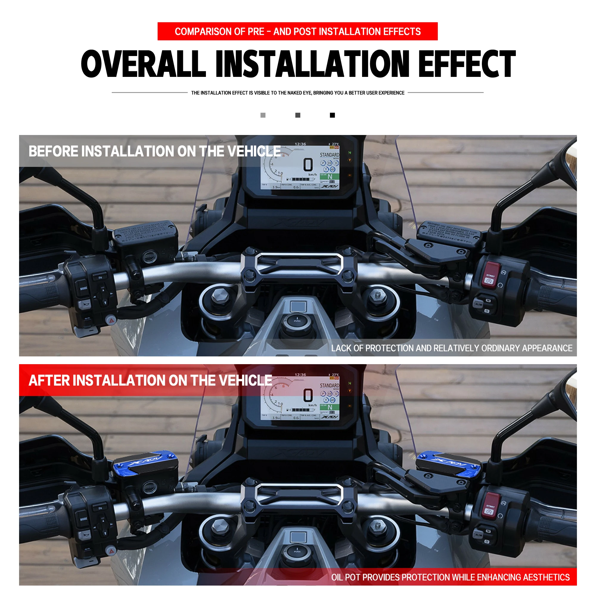 Фото Для мотоцикла Honda XADV X-ADV 750 X ADV 750 XADV750: Декоративная крышка бачка переднего тормозного жидкостного резервуара с ЧПУ №3